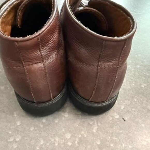 Burgundy Leather Cap Toe Chukka Boots – Size 12 - Picture 8 of 16